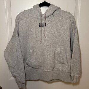Adidas Gray Cropped Hoodie
